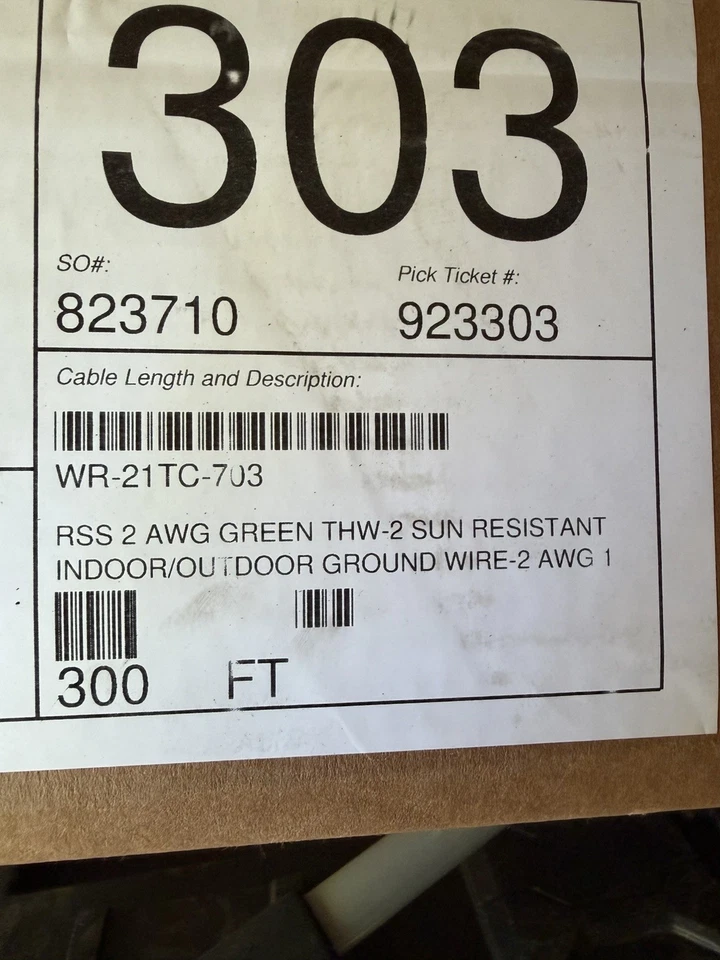 RSS 2 AWG VERDE THW-2 RESISTENTE AL SOL INTERIOR/EXTERIOR CABLE DE TIERRA-2 AWG Foto 1 de 1