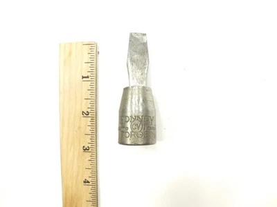 BONNEY 1/2" DRIVE 3/8" FLAT TIP STANDARD BIT SOCKET DRIVER SCREWDRIVER USA 4112 - Image 1 of 4