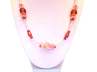 Joyería Boho para Mujer - Collar de Cristal de Murano Italia - Collar de Cuentas de Vidrio Artístico Foto 1 de 4