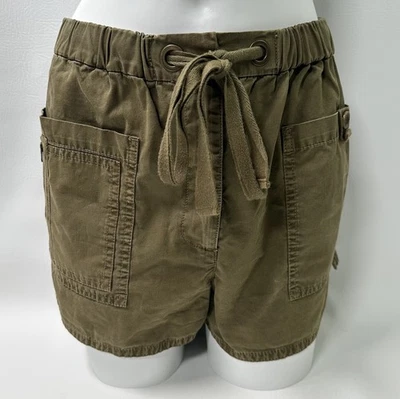 Pantalones Cortos Ulla Johnson Norma Calce Suelto Utilitario Bolsillo Oliva Drab Militar Talla 2 Foto 1 de 4