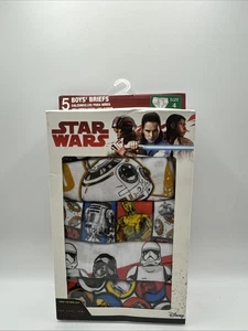 NEW Disney Star Wars Boy’s 5pk Briefs Underwear size 4 - Picture 1 of 2