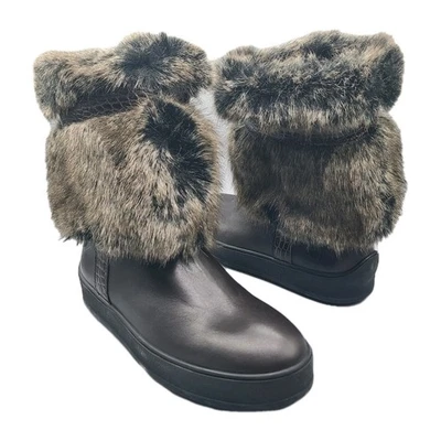 Aquatalia Mujer Botas Kamila Marrón Imitación Piel Borde Forrado Impermeable Talla 6 nuevos Foto 1 de 4