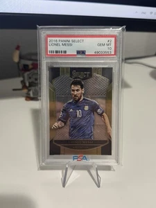 2016-17 Panini Select Lionel Messi #2 PSA GEM MT 10! - Picture 1 of 2
