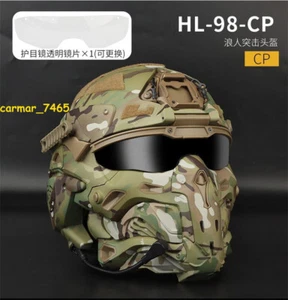 Tactical Assault Helmet Mask W/ Built In Headphones Riding Movie Cosplay Props - Picture 1 of 13