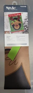 Style Selections Merry Christmas House Flag 28” X 44” Reindeer With Mistletoe - Picture 1 of 3