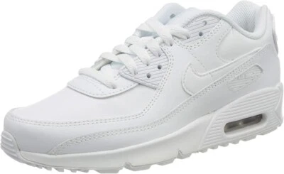 ZAPATILLAS NIKE AIR MAX 90 CUERO TALLA 7Y (GS) CD6864-100 TRIPLE BLANCAS NIÑOS GRANDES Foto 1 de 4