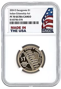 2024 S Sacagawea Dollar NGC PF70 Ultra Cameo Made In USA Holder - Picture 1 of 2