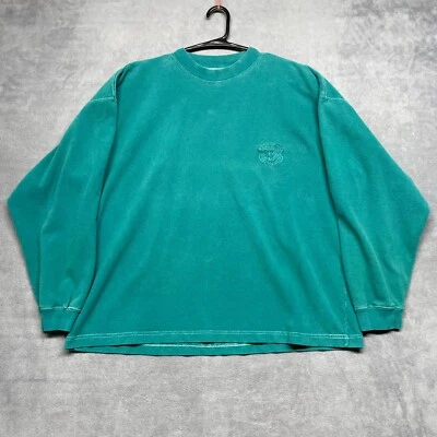 Bugle Boy Co Sudadera Para Hombres Grande Verde Azulado Algodón Manga Larga Cuello Redondo Pullover Foto 1 de 4