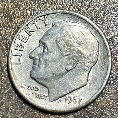 1967 Error Dime (IN GOD WE TRUST) Cover