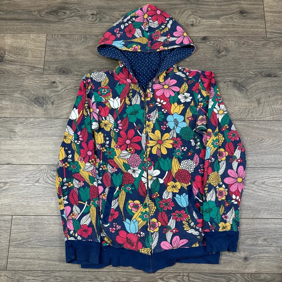 Vintage Lost Skateboards Sweatshirt Adult Small Floral Polka Dot Reversible Surf - Image 1 of 4