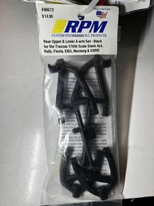 Jeu de bras A supérieur et inférieur arrière Rpm Traxxas. Rallye 4x4 noir 1/16ème Slash, Fiesta,  - Photo 1 sur 2