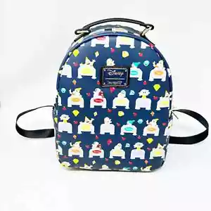 Loungefly Rucksack Geldbörse Disney schneeweiß sieben Zwerge Betten schläfrig Dopey Neu ohne Etikett - Bild 1 von 16