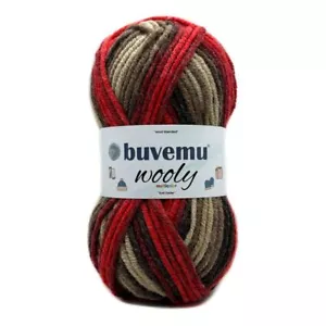 Wooly Multicolor Soft Fluffy Bulky Weight #5 Wool Blended Fast Knitting Croch... - Picture 1 of 5