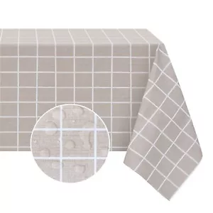 Square Plastic Tablecloth 100% Waterproof Oil-Proof Checkered PVC Table Cloth... - Picture 1 of 7