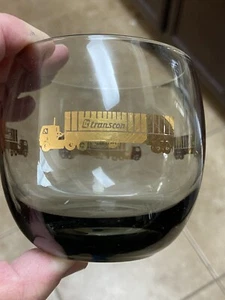 Vintage Transcon Trucking Trucker Glass Cocktail Glass MINTY RARE - Picture 1 of 4