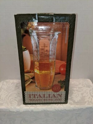 Taza Medidora Vintage Vidrio Verde Italiano - Tazas, Onzas y Mililitros con Org. Caja Foto 1 de 4