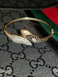 *WOW* vintage Snake Bangle Gold And Silver tone fine piece of art - Picture 1 of 12