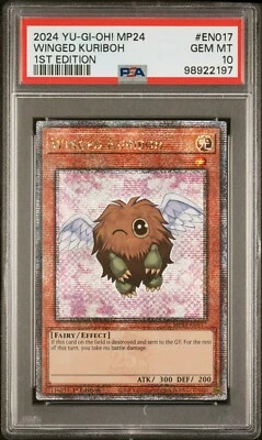 Yugioh PSA 10 WINGED KURIBOH MP24-EN017 QUARTER CENTURY SECRET RARE Stock Photo - Image 1 of 2