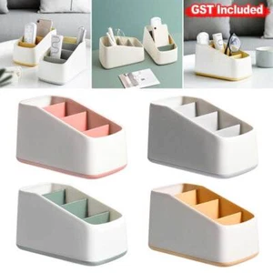 TV Remote Control Holder Table Storage Box 3 Grid Desktop Tidy Organizer Case - Picture 1 of 20