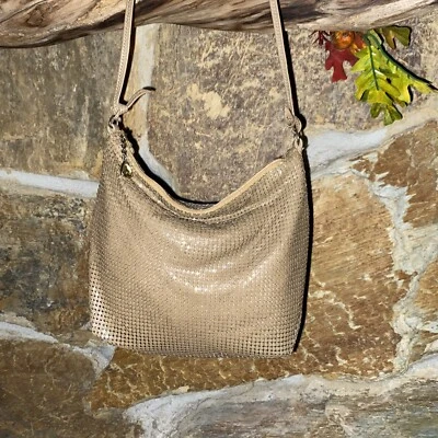 Bandolera de noche discoteca de malla vintage Whiting & Davis — marrón Foto 1 de 4