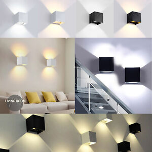 Modern LED Cube Wall Light Up Down Lighting Outdoor Waterproof Balcony Lamp 12W 