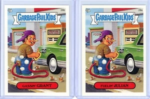 2005 Garbage Pail Kids ANS4 FUELIN' JULIAN 28A & GASSIN' GRANT 28B Stickers - Picture 1 of 1