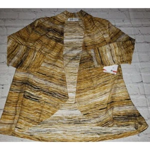 Neu mit Etikett Kasper Damengröße XS Butterscotch transparenter strukturierter Kimono - Bild 1 von 7