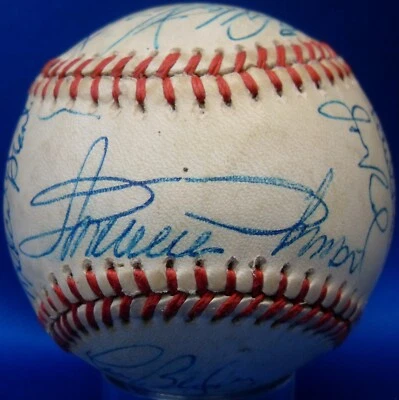 JSA 1986 Old Timers Autographed Signed x19 MLB Charles Feeney Baseball DBB 1132 - Image 1 of 4