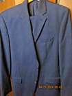Michael Kors Charcoal with Blue Stripe Year Around Wght Wool 2 Button Suit 42R