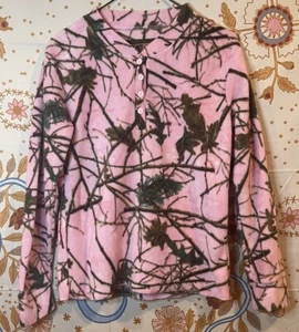 Trail Crest Fleece Pullover Hunting Jacket Shirt Women's Pink Camouflage Medium - Picture 1 of 10