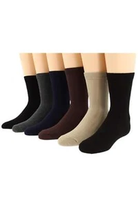 Jefferies Socks Girl's 6-Pack Rib Crew Sock Multicolor - Picture 1 of 2