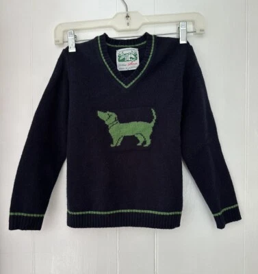 MINT Irmtraud Lanz Hand Knit Merino Wool Sweater Dachshund Kids 116 / 6 AUSTRIA - Image 1 of 4