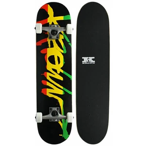 Krown Rookie Skateboard Complete Rasta Script 7.75" - Picture 1 of 5