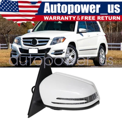 Espejo retrovisor blanco lateral izquierdo plegable eléctrico térmico para Mercedes-Benz GLK350 GLK250 2013-15 Foto 1 de 4