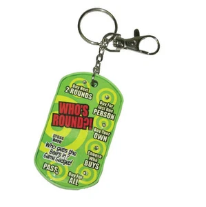 Who's Round Is It Keyring Keychain Adult Stag Hen Drinking Game Stocking Filler - Picture 1 of 1