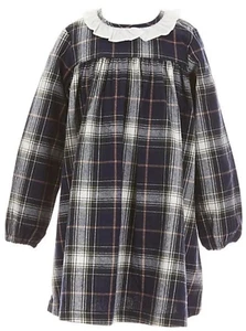 EDGEHILL COLLECTION Dress Long Sleeve Peter Pan plaid dress 100% cotton size 6 - Picture 1 of 11