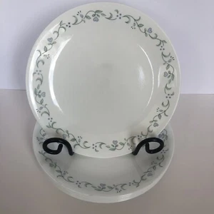 Corelle Country Cottage Dinner Plates 10.25" Lavender Hearts Green Leaves Set 12 - Picture 1 of 21
