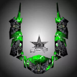 Calcomanía envolvente de gráficos Polaris RZR 4 1000 XP con insertos de puerta OEM verde guardián - Imagen 1 de 1