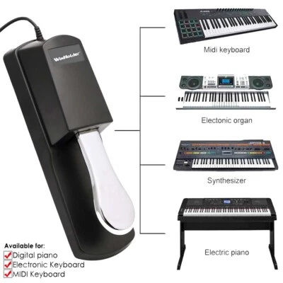 Piano/keyboard Sustain Pedal with Polarity Switch For Yamaha Roland WinHolder