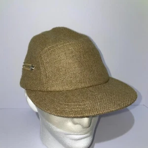 Larose Paris Wool 5 Panel Hat Yellow Zipper Pocket Made in France - Picture 1 of 6