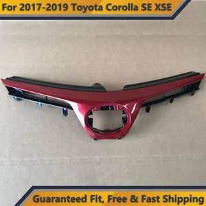 Front Upper Grille Barcelona Red for 2017 2018 2019 Toyota Corolla SE XSE Sport - Picture 1 of 6
