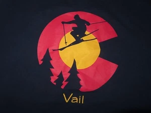 Vintage Delta Label - VAIL - COLORADO USA SKIING (LG) T-Shirt - Picture 1 of 3