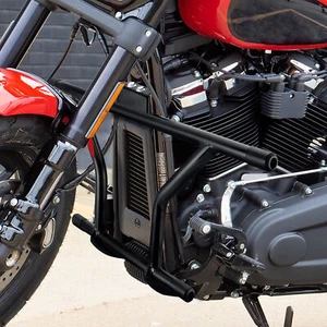 1-1/4” Engine Guard Crash Bar For 2018-2024 Harley Fat Bob Fat Boy Softail Slim - Foto 1 di 6