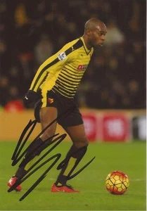 WATFORD: ALLAN NYOM SIGNED 6x4 ACTION PHOTO+COA - Picture 1 of 1