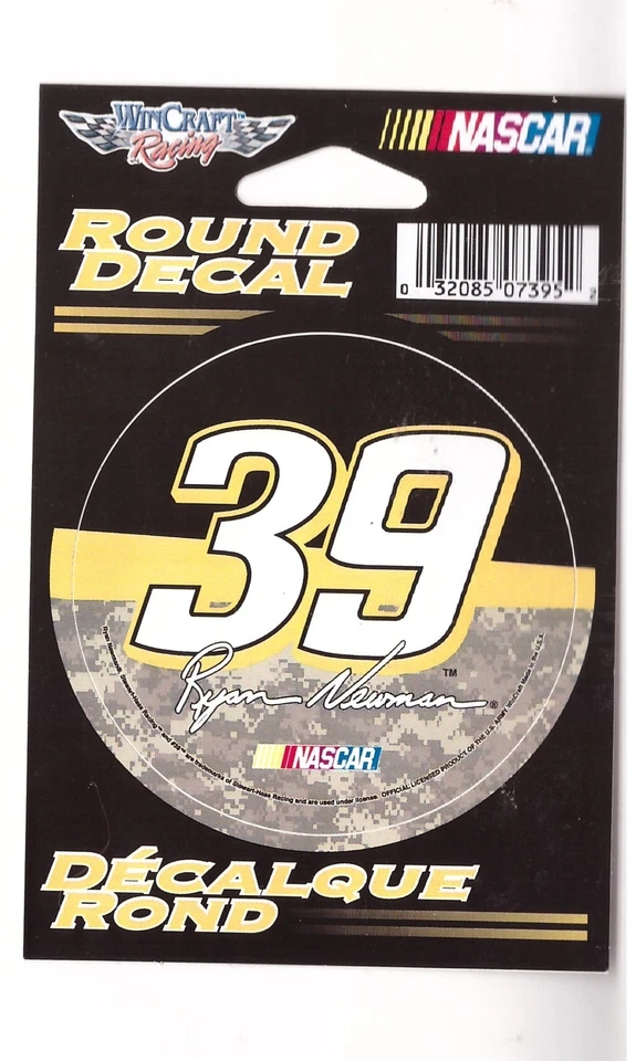 DE COLECCIÓN WINCRAFT NASCAR #39 EJÉRCITO DE EE. UU. CAMUFLAJE SHR RYAN NEWMAN 3" CALCOMANÍA REDONDA PEGATINA Foto 1 de 1