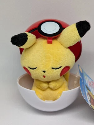 Peluche Pikachu Pokemon Center Japón Petit en Pokeball VENDEDOR DE EE. UU. Foto 1 de 3