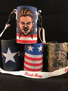 Koozie Holder Necklace Drinkstrap Beer Soda Can Bottle Cooler New Vote4Joe Combo - Picture 1 of 1