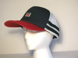 Vintage Levi's Trucker Hat Foam Mesh Snapback Stripes Red White Blue Cap - Picture 1 of 6