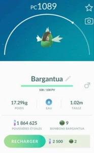 Pokémon Go Bargantua yeux rouges / Basculin red eyes Trade - Imagen 1 de 2