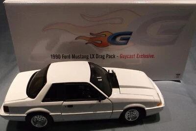 1990 FORD MUSTANG LX DRAG PACK GUYCAST EXCLUSIVE WHITE 1:18 GMP 390 MADE ACME - Image 1 of 4